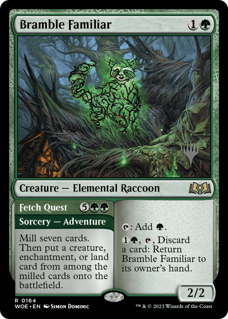 Bramble Familiar // Fetch Quest (Promo Pack) [Wilds of Eldraine Promos] | Magic Magpie