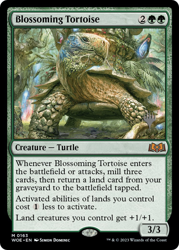 Blossoming Tortoise (Promo Pack) [Wilds of Eldraine Promos] | Magic Magpie