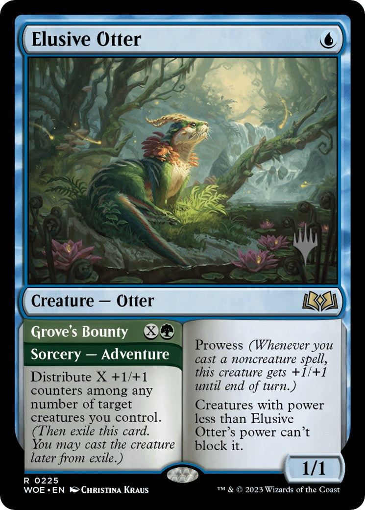 Elusive Otter // Grove's Bounty (Promo Pack) [Wilds of Eldraine Promos] | Magic Magpie