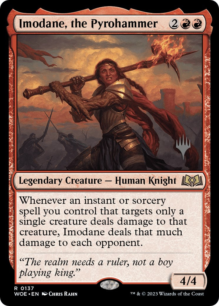 Imodane, the Pyrohammer (Promo Pack) [Wilds of Eldraine Promos] | Magic Magpie