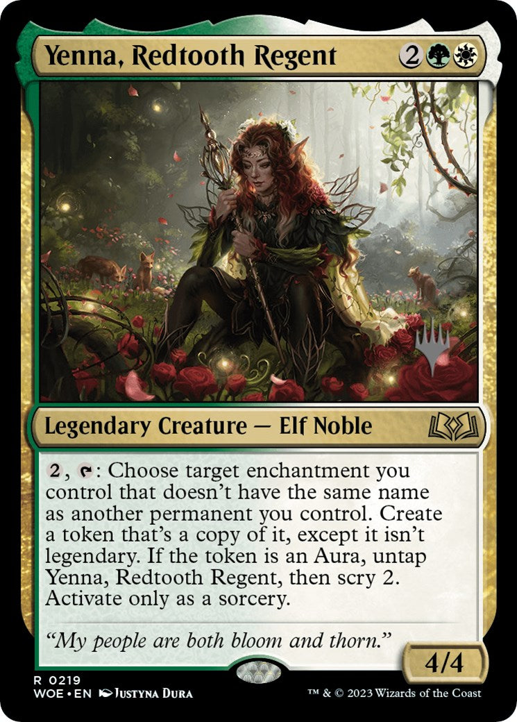 Yenna, Redtooth Regent (Promo Pack) [Wilds of Eldraine Promos] | Magic Magpie