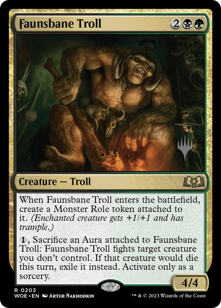 Faunsbane Troll (Promo Pack) [Wilds of Eldraine Promos] | Magic Magpie