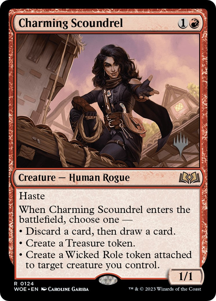 Charming Scoundrel (Promo Pack) [Wilds of Eldraine Promos] | Magic Magpie