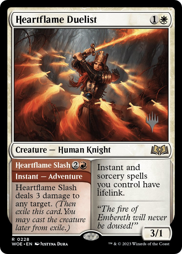 Heartflame Duelist // Heatflame Duelist (Promo Pack) [Wilds of Eldraine Promos] | Magic Magpie