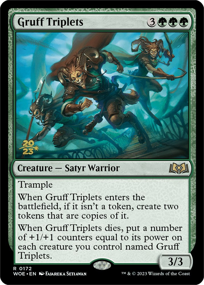 Gruff Triplets [Wilds of Eldraine Prerelease Promos] | Magic Magpie