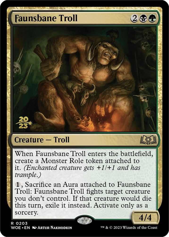 Faunsbane Troll [Wilds of Eldraine Prerelease Promos] | Magic Magpie