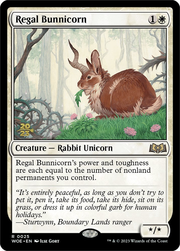 Regal Bunnicorn [Wilds of Eldraine Prerelease Promos] | Magic Magpie