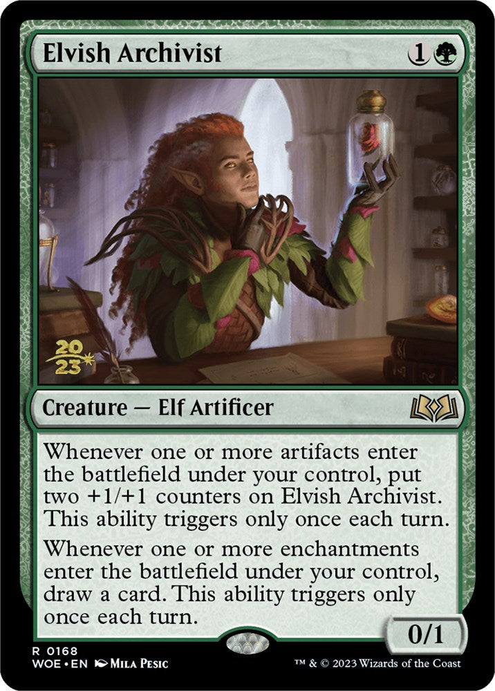 Elvish Archivist [Wilds of Eldraine Prerelease Promos] | Magic Magpie