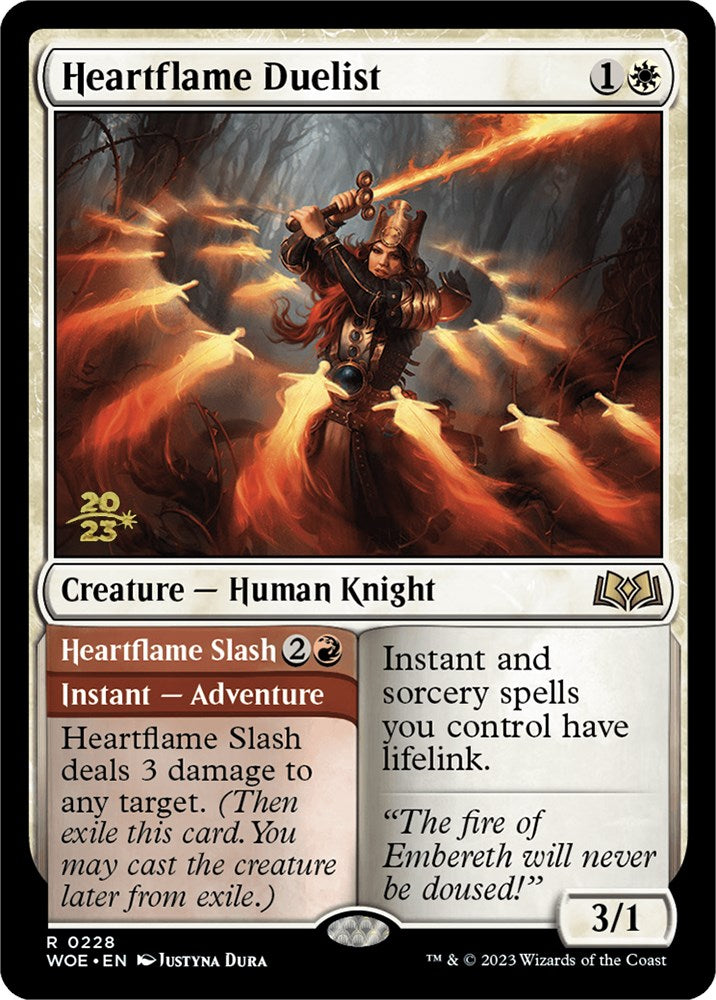 Heartflame Duelist // Heatflame Duelist (Promo Pack) [Wilds of Eldraine Promos] | Magic Magpie