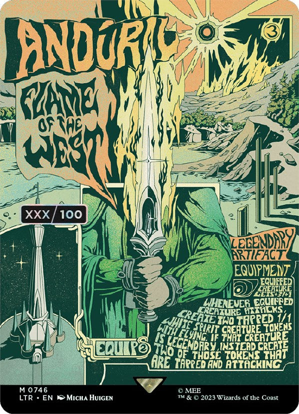 Anduril, Flame of the West (Borderless Poster) (Serialized) [The Lord of the Rings: Tales of Middle-Earth] | Magic Magpie
