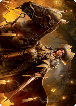 Seasoned Cathar Art Card (Gold-Stamped Signature) [Innistrad: Midnight Hunt Art Series] | Magic Magpie