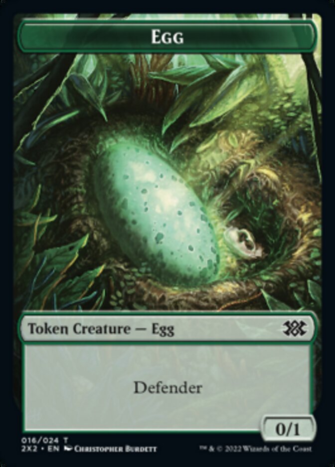 Egg // Aven Initiate Double-sided Token [Double Masters 2022 Tokens] | Magic Magpie