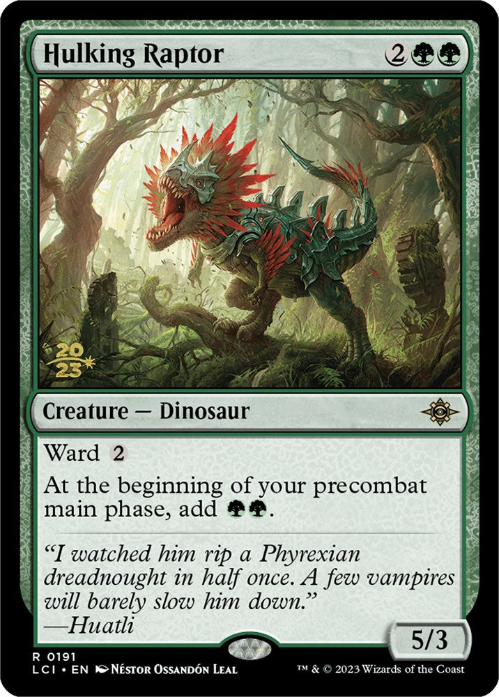 Hulking Raptor [The Lost Caverns of Ixalan Prerelease Cards] | Magic Magpie