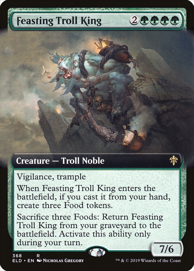Feasting Troll King (Extended Art) [Throne of Eldraine] | Magic Magpie