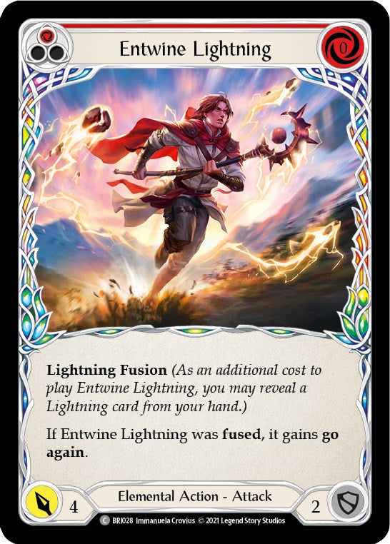 Entwine Lightning (Red) [BRI028] (Tales of Aria Briar Blitz Deck)  1st Edition Normal | Magic Magpie