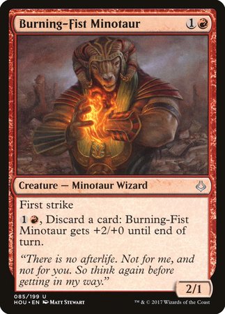 Burning-Fist Minotaur [Hour of Devastation] | Magic Magpie