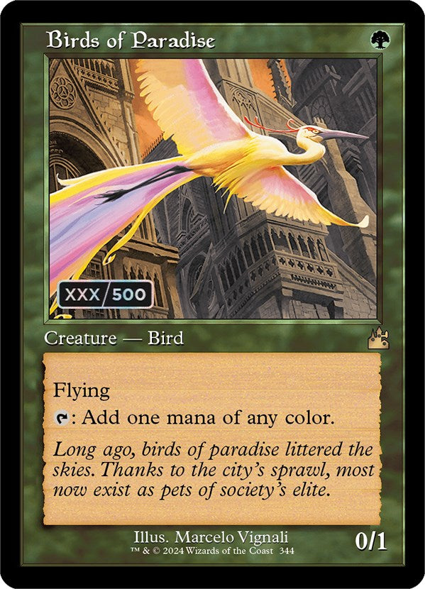 Birds of Paradise (Retro) (Serialized) [Ravnica Remastered] | Magic Magpie