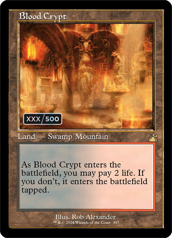 Blood Crypt (Retro) (Serialized) [Ravnica Remastered] | Magic Magpie