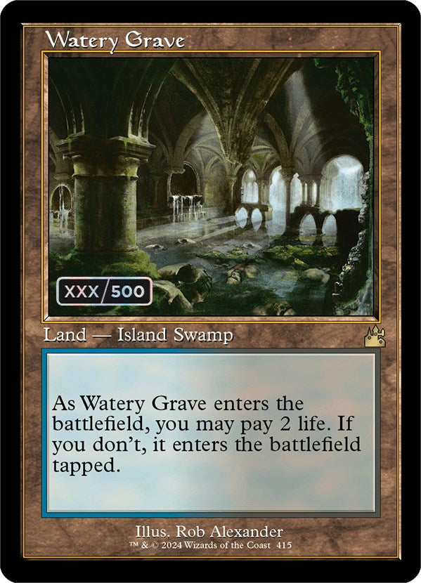 Watery Grave (Retro) (Serialized) [Ravnica Remastered] | Magic Magpie