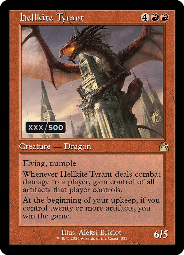 Hellkite Tyrant (Retro) (Serialized) [Ravnica Remastered] | Magic Magpie