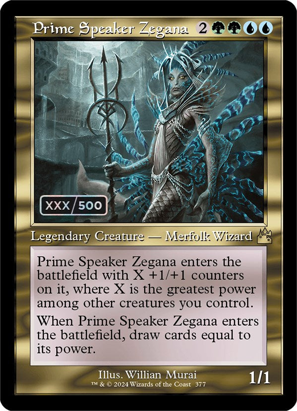 Prime Speaker Zegana (Retro) (Serialized) [Ravnica Remastered] | Magic Magpie