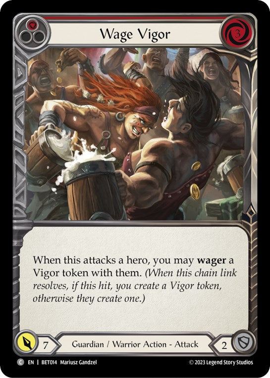Wage Vigor (Red) [BET014] (Heavy Hitters Betsy Blitz Deck) | Magic Magpie