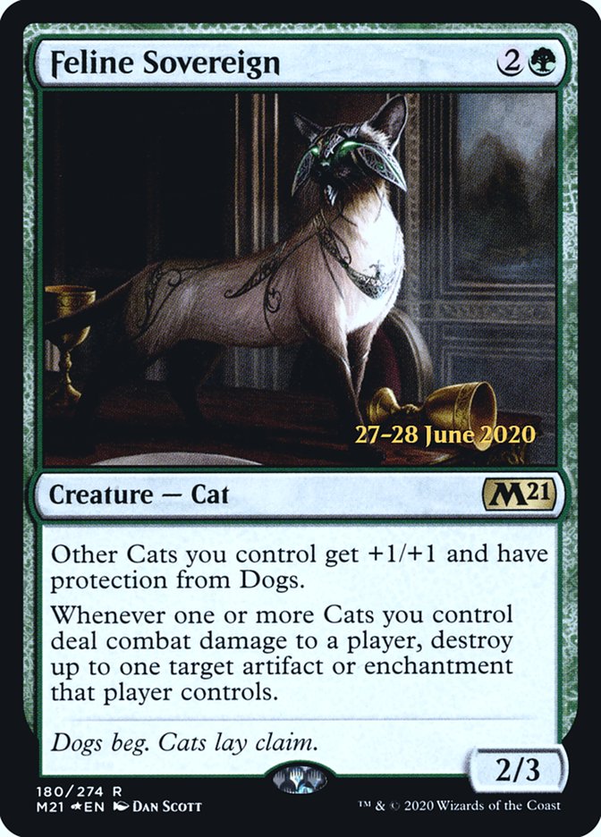 Feline Sovereign  [Core Set 2021 Prerelease Promos] | Magic Magpie