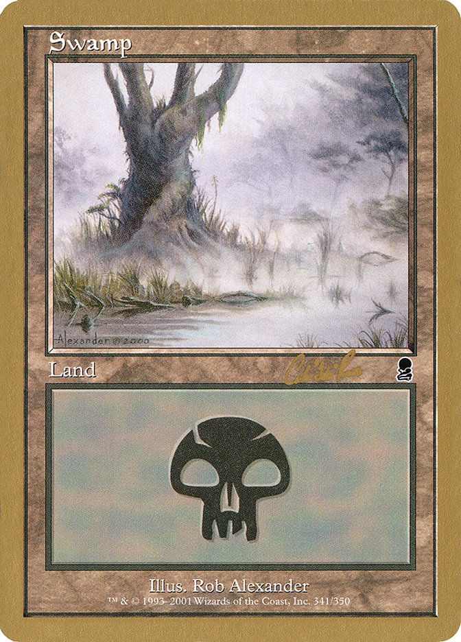 Swamp (cr341) (Carlos Romao) [World Championship Decks 2002] | Magic Magpie