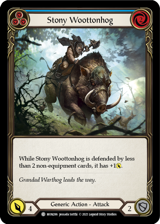 Stony Woottonhog (Blue) [MON286] 1st Edition Normal | Magic Magpie