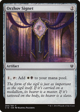 Orzhov Signet [Commander 2016] | Magic Magpie