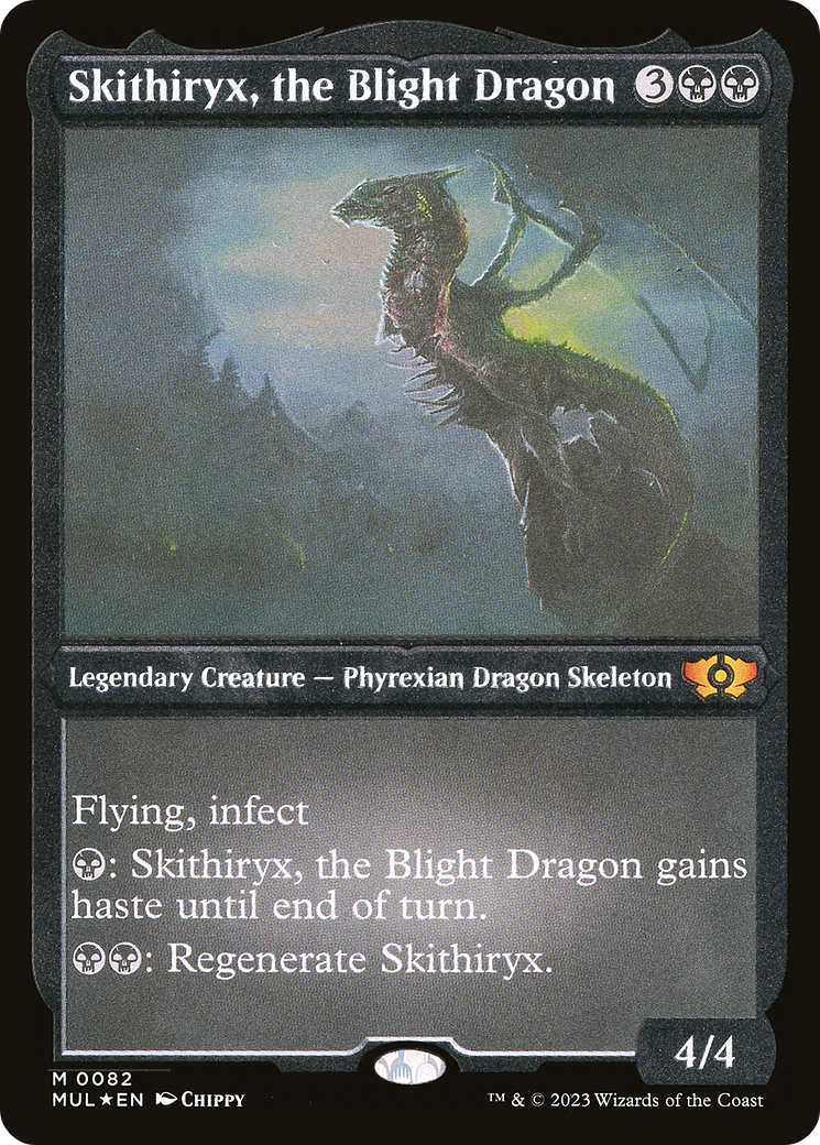 Skithiryx, the Blight Dragon (Foil Etched) [Multiverse Legends] | Magic Magpie