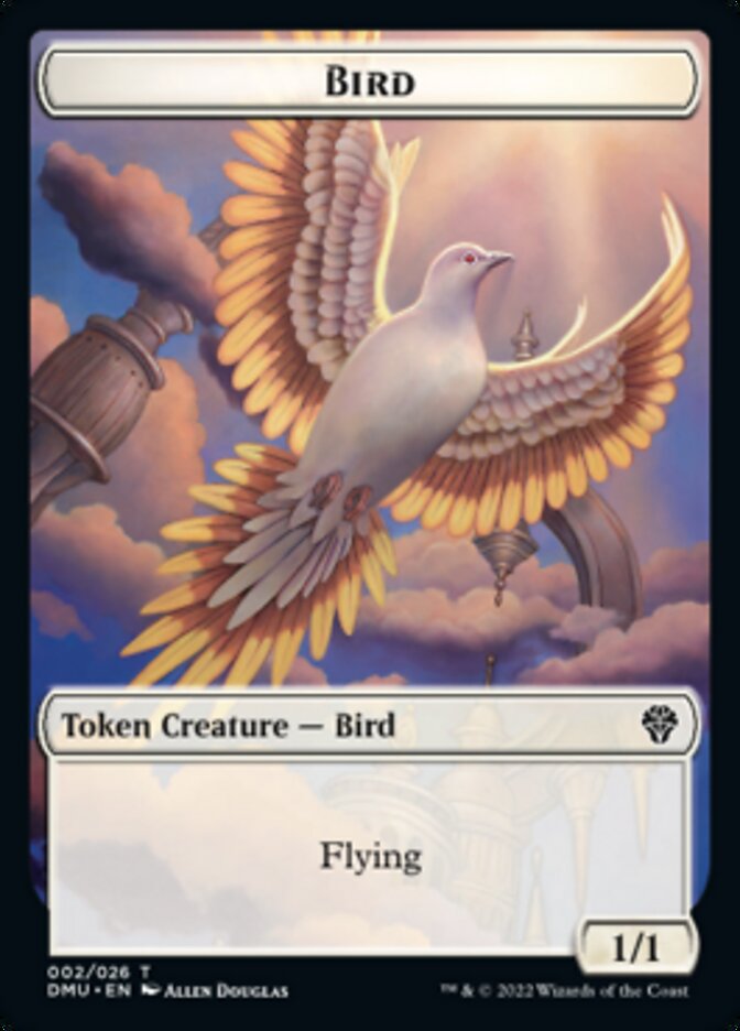 Bird (002) // Zombie Double-sided Token [Dominaria United Tokens] | Magic Magpie