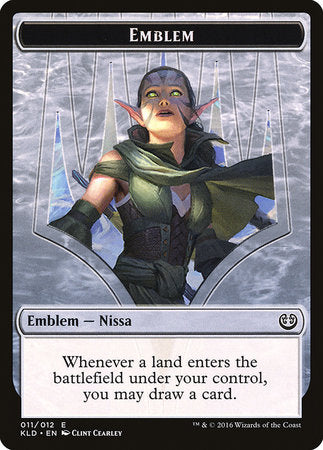 Emblem - Nissa, Vital Force [Kaladesh Tokens] | Magic Magpie