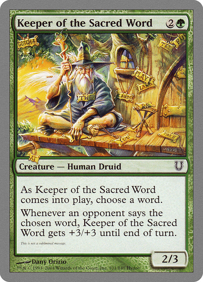 Keeper of the Sacred Word [Unhinged] | Magic Magpie