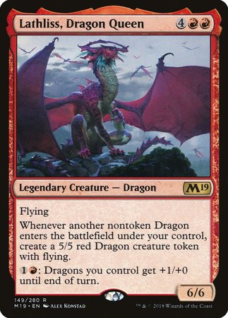 Lathliss, Dragon Queen [Core Set 2019] | Magic Magpie