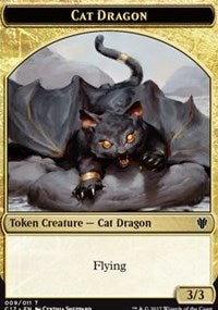 Cat Dragon (009) // Dragon (006) Double-sided Token [Commander 2017 Tokens] | Magic Magpie