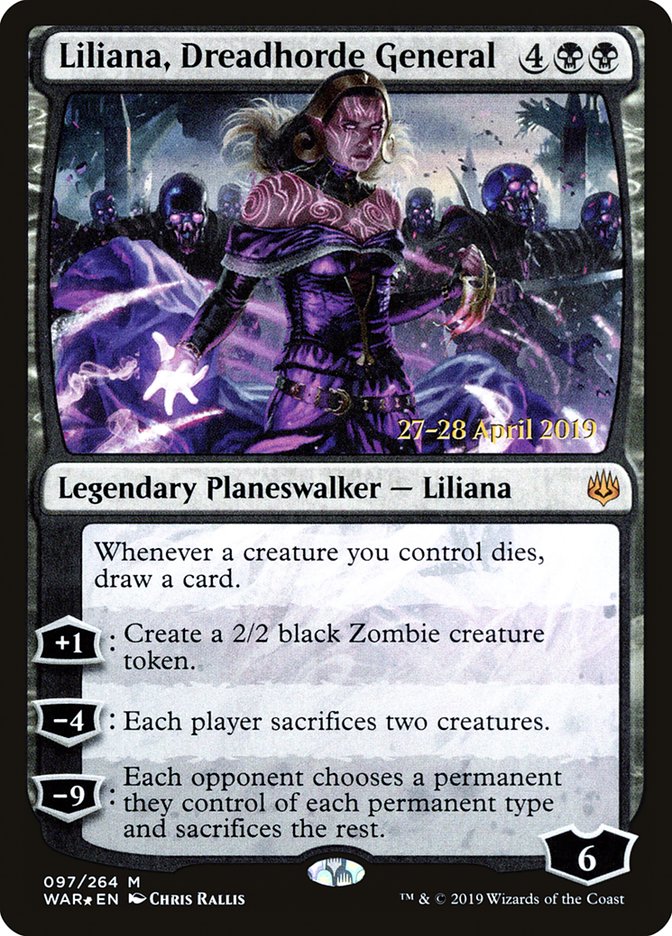 Liliana, Dreadhorde General  [War of the Spark Prerelease Promos] | Magic Magpie