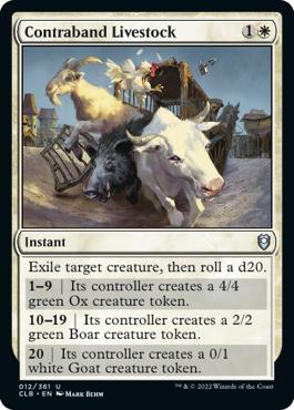 Contraband Livestock [Commander Legends: Battle for Baldur's Gate] | Magic Magpie