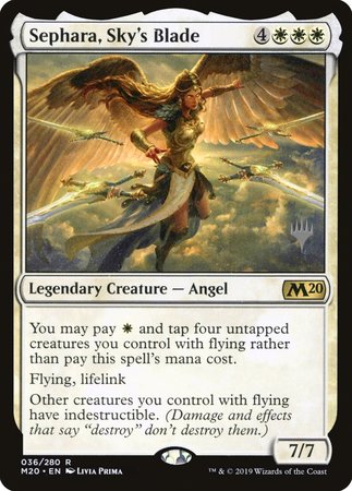 Sephara, Sky's Blade [Core Set 2020 Promos] | Magic Magpie