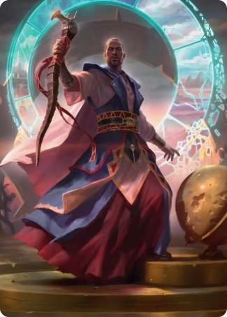 Teferi, Who Slows the Sunset Art Card [Innistrad: Midnight Hunt Art Series] | Magic Magpie