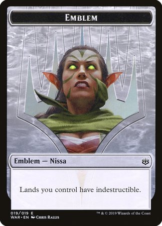 Emblem - Nissa, Who Shakes the World [War of the Spark Tokens] | Magic Magpie