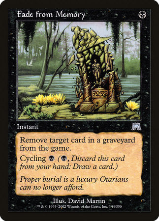 Fade from Memory [Onslaught] | Magic Magpie