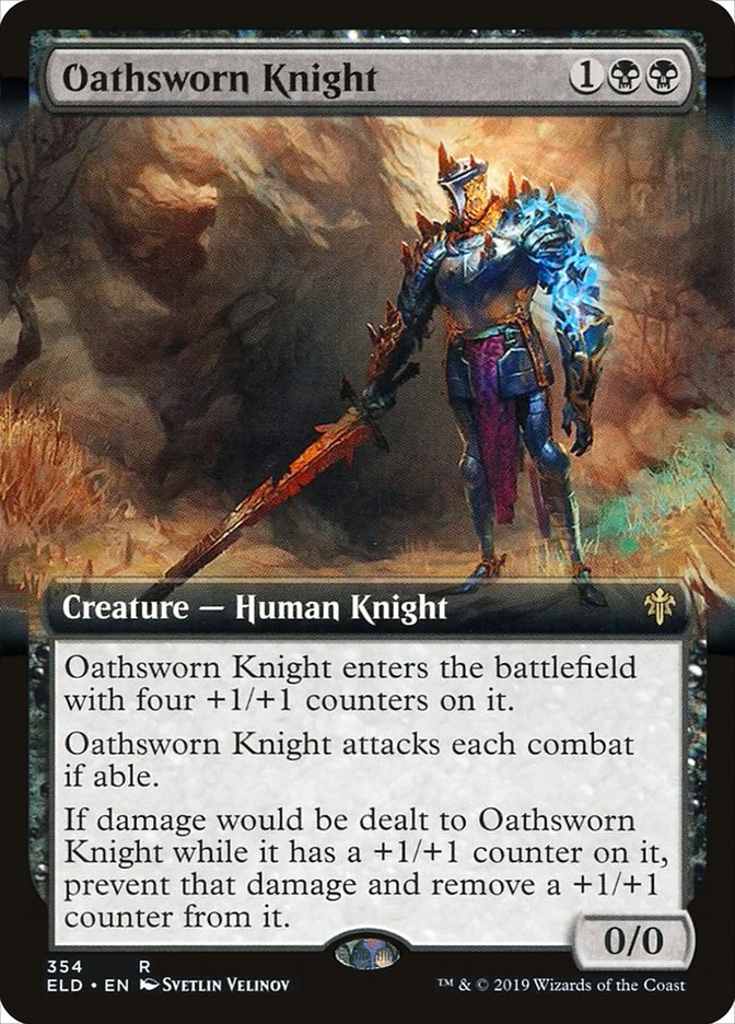 Oathsworn Knight (Extended Art) [Throne of Eldraine] | Magic Magpie