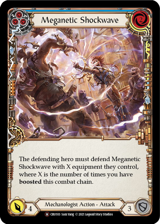 Meganetic Shockwave (Rainbow Foil) [U-CRU103-RF] Unlimited Rainbow Foil | Magic Magpie