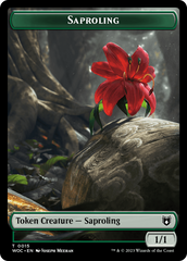 Faerie // Saproling Double-Sided Token [Wilds of Eldraine Commander Tokens] | Magic Magpie