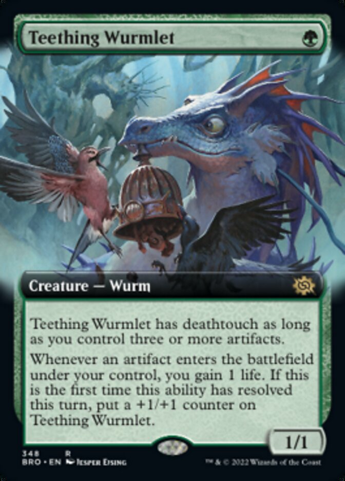 Teething Wurmlet (Extended Art) [The Brothers' War] | Magic Magpie