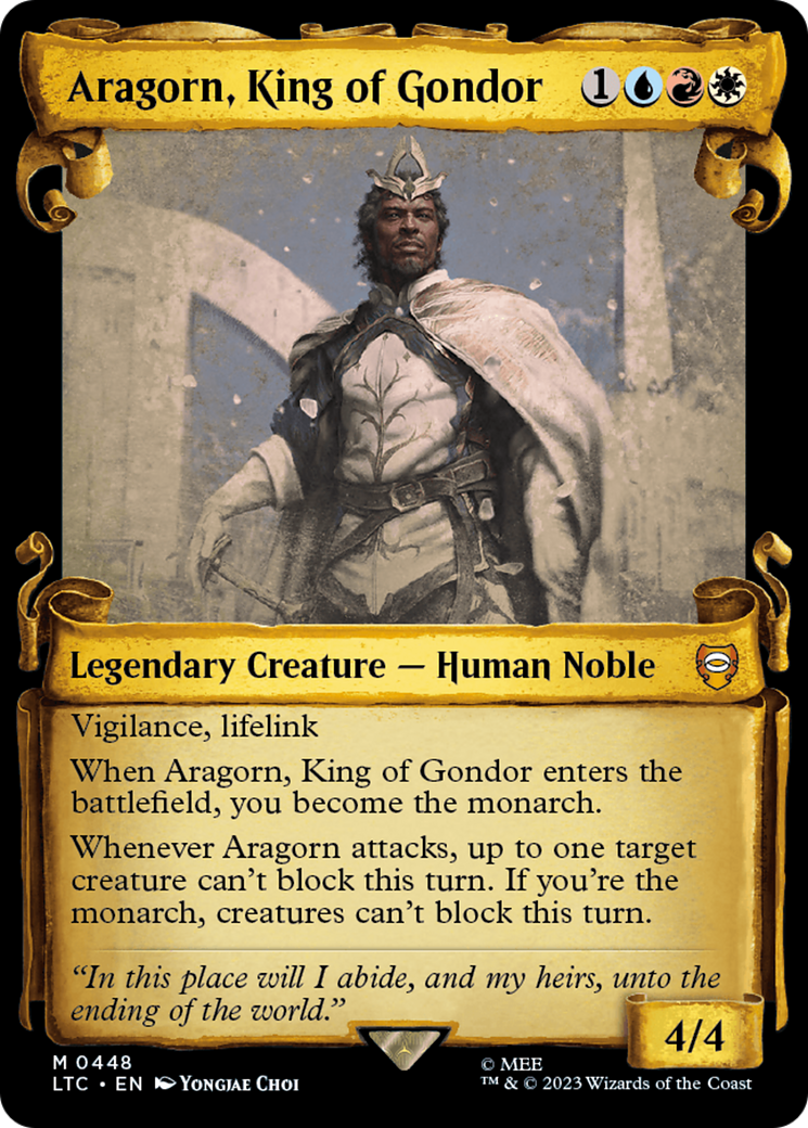 Aragorn, King of Gondor [The Lord of the Rings: Tales of Middle-Earth Commander Showcase Scrolls] | Magic Magpie