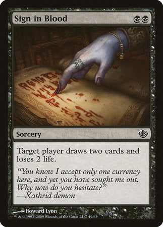 Sign in Blood [Duel Decks: Garruk vs. Liliana] | Magic Magpie