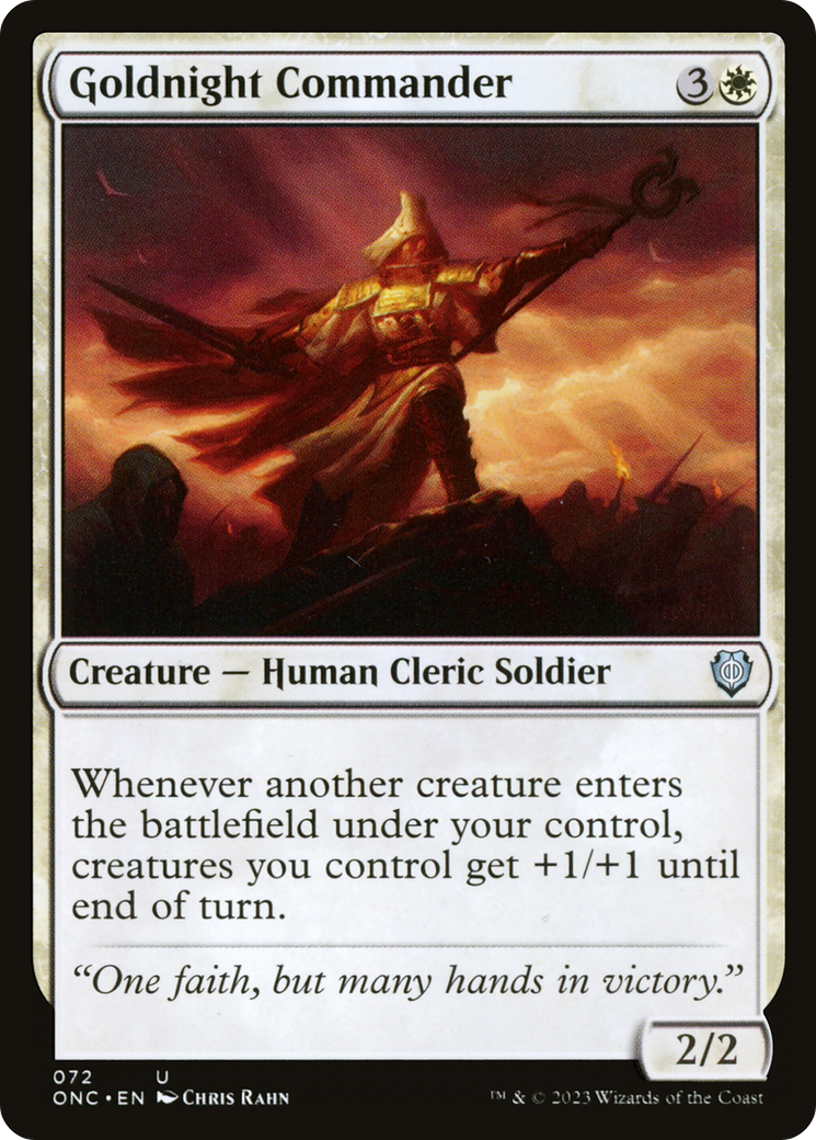 Goldnight Commander [Phyrexia: All Will Be One Commander] | Magic Magpie