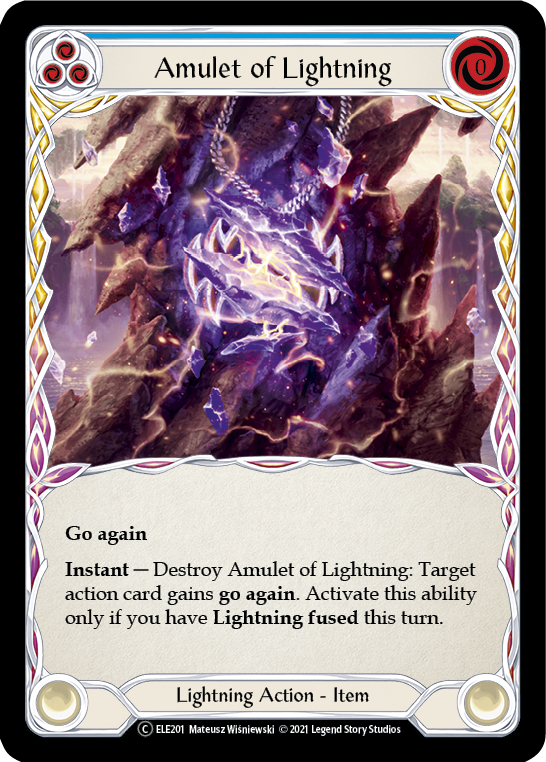 Amulet of Lightning [U-ELE201] Unlimited Rainbow Foil | Magic Magpie